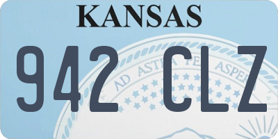 KS license plate 942CLZ