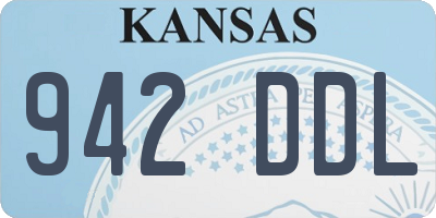 KS license plate 942DDL