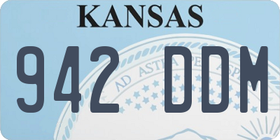 KS license plate 942DDM