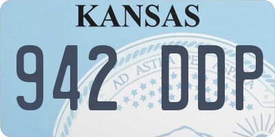 KS license plate 942DDP