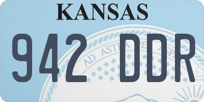 KS license plate 942DDR