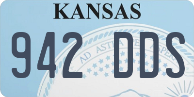 KS license plate 942DDS