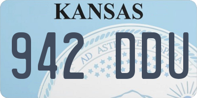 KS license plate 942DDU
