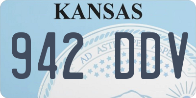 KS license plate 942DDV