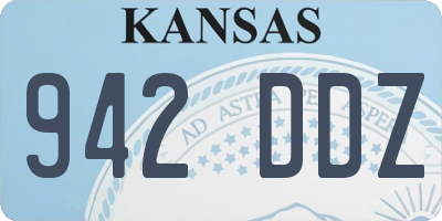 KS license plate 942DDZ