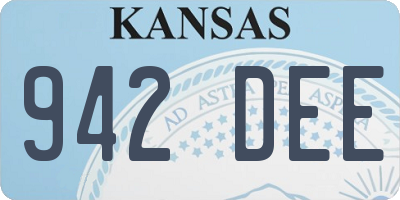 KS license plate 942DEE