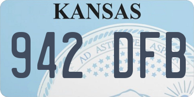 KS license plate 942DFB