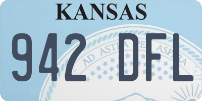 KS license plate 942DFL