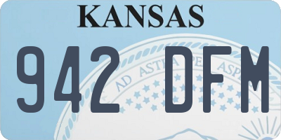 KS license plate 942DFM