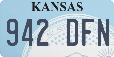 KS license plate 942DFN