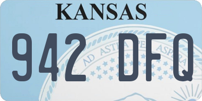 KS license plate 942DFQ