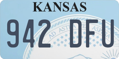 KS license plate 942DFU