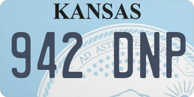 KS license plate 942DNP
