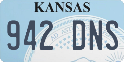 KS license plate 942DNS