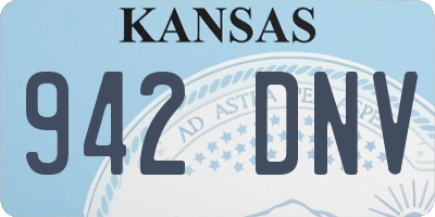KS license plate 942DNV