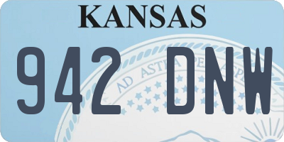 KS license plate 942DNW