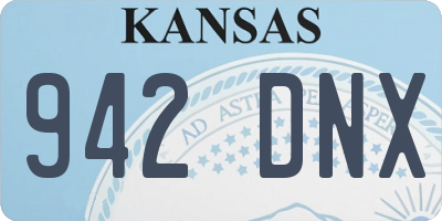 KS license plate 942DNX