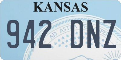 KS license plate 942DNZ