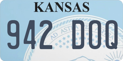 KS license plate 942DOQ