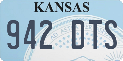 KS license plate 942DTS