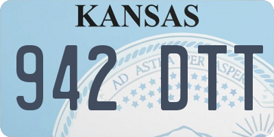 KS license plate 942DTT