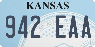 KS license plate 942EAA