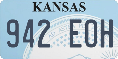 KS license plate 942EOH