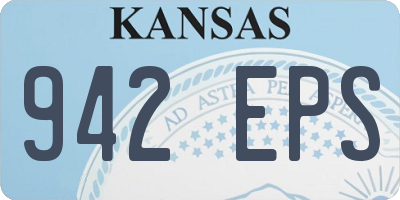 KS license plate 942EPS