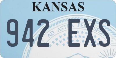 KS license plate 942EXS