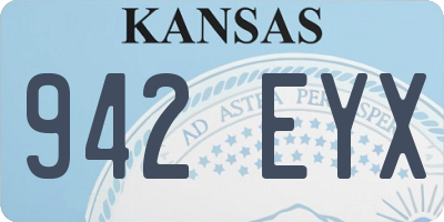 KS license plate 942EYX