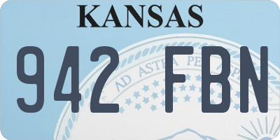 KS license plate 942FBN