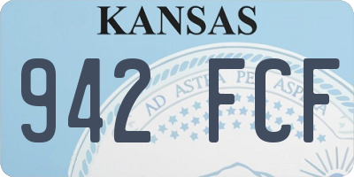 KS license plate 942FCF