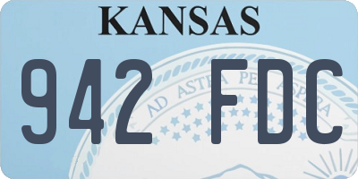 KS license plate 942FDC