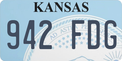 KS license plate 942FDG