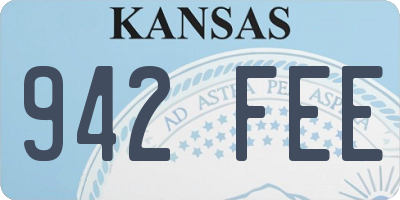 KS license plate 942FEE