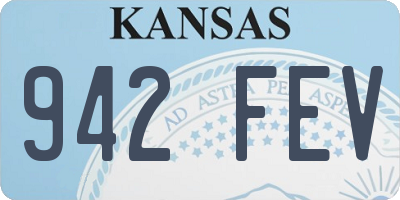 KS license plate 942FEV