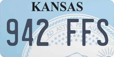 KS license plate 942FFS