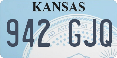 KS license plate 942GJQ