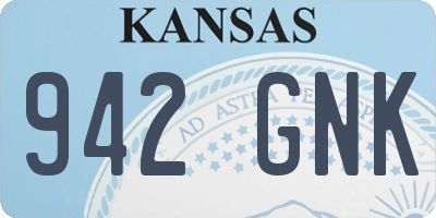 KS license plate 942GNK