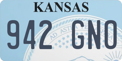 KS license plate 942GNO