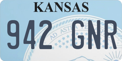 KS license plate 942GNR