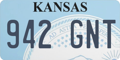 KS license plate 942GNT