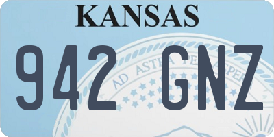 KS license plate 942GNZ