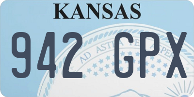 KS license plate 942GPX
