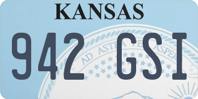KS license plate 942GSI