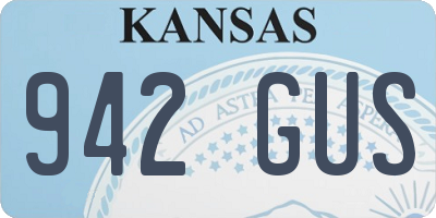 KS license plate 942GUS