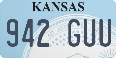 KS license plate 942GUU
