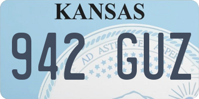 KS license plate 942GUZ