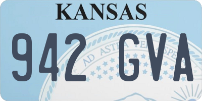 KS license plate 942GVA