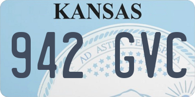 KS license plate 942GVC